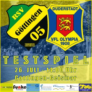 Mehr über den Artikel erfahren Vorbericht – Testspiel – RSV Göttingen 05 II v VfL Oly. 08 Duderstadt – 26.07.2020 – 14:00 Uhr