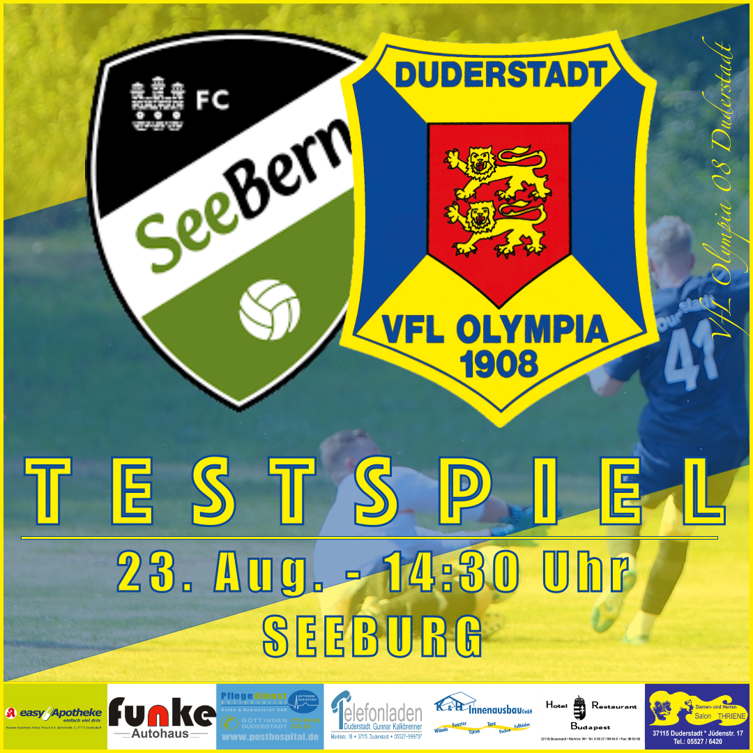 Mehr über den Artikel erfahren Vorbericht – Testspiel – FC SeeBern v VfL Oly. 08 Duderstadt – 23. Aug. 2020