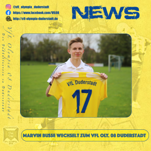 Mehr über den Artikel erfahren Transfer – Marvin Busse wechselt zum VfL