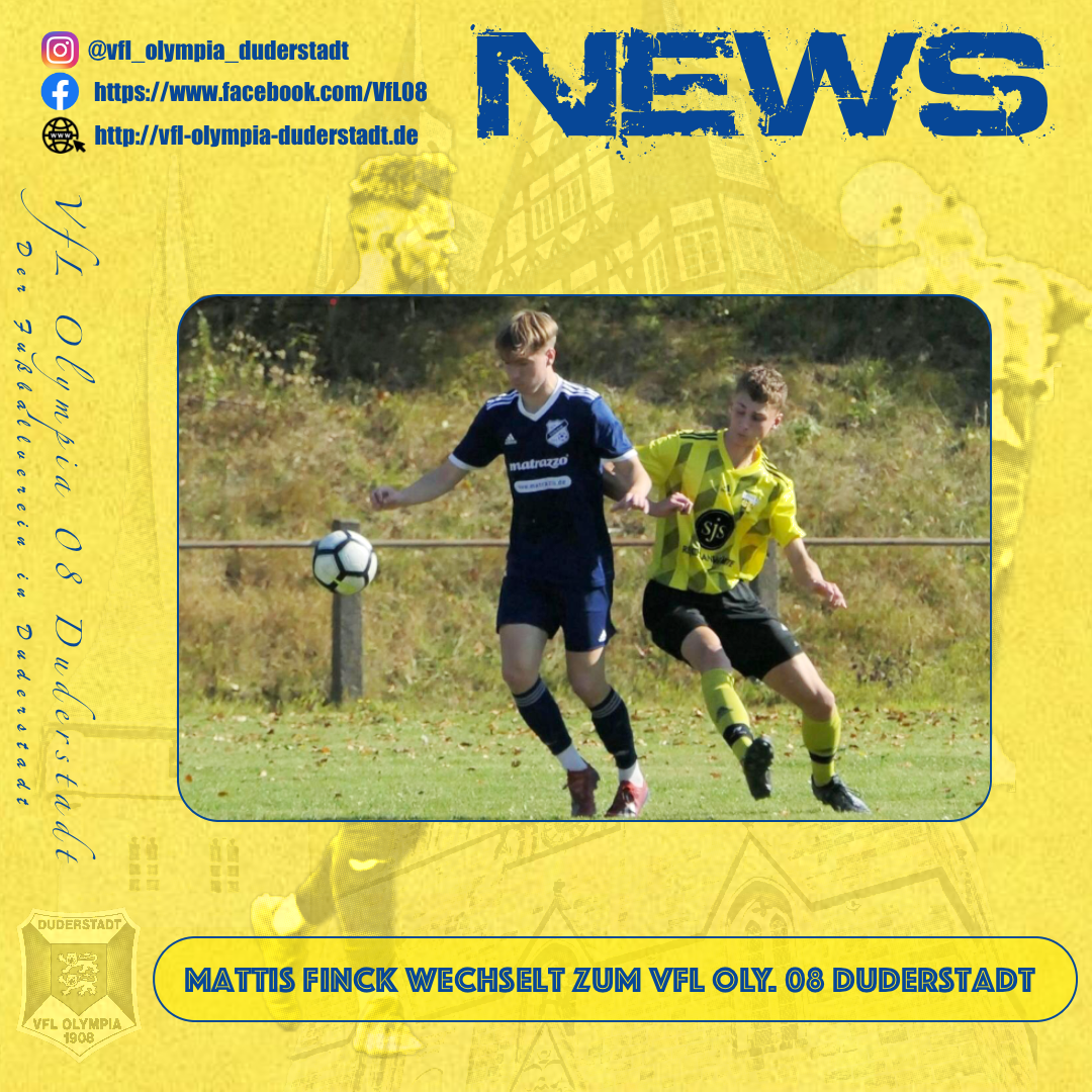Mehr über den Artikel erfahren Transfer – Mattis Finck wechselt zum VfL