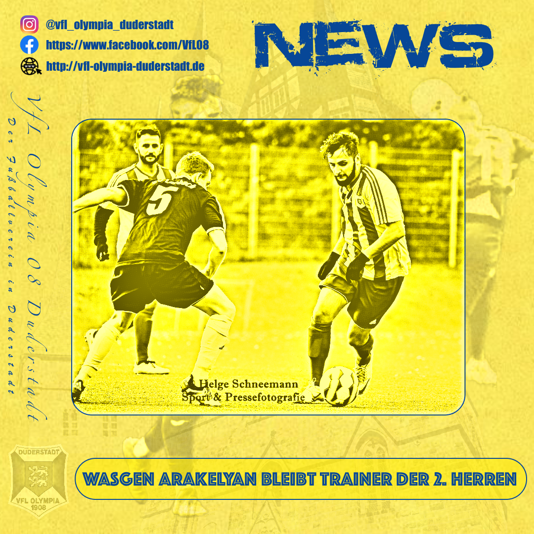 Mehr über den Artikel erfahren Wasgen ARAKELYAN bleibt Trainer der 2. Herren