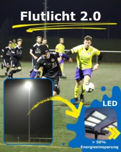 Mehr über den Artikel erfahren Flutlicht 2.0 – nachhaltige LED Beleuchtung für VfL, Jugend und Region